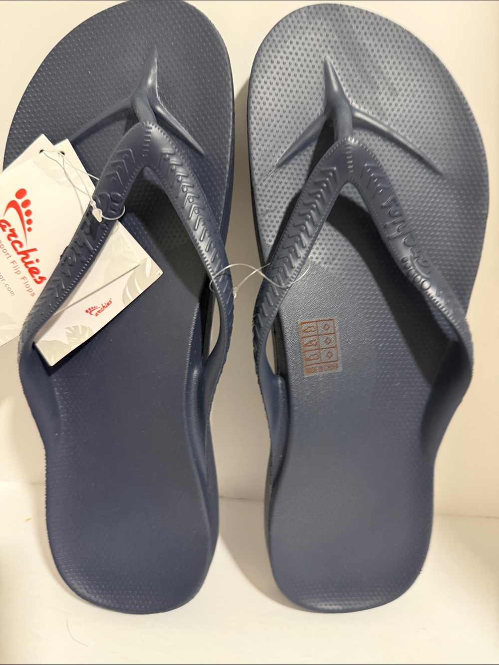 Archie’s Men's Navy Blue Flip-Flop Sandals Men’s US Size 10